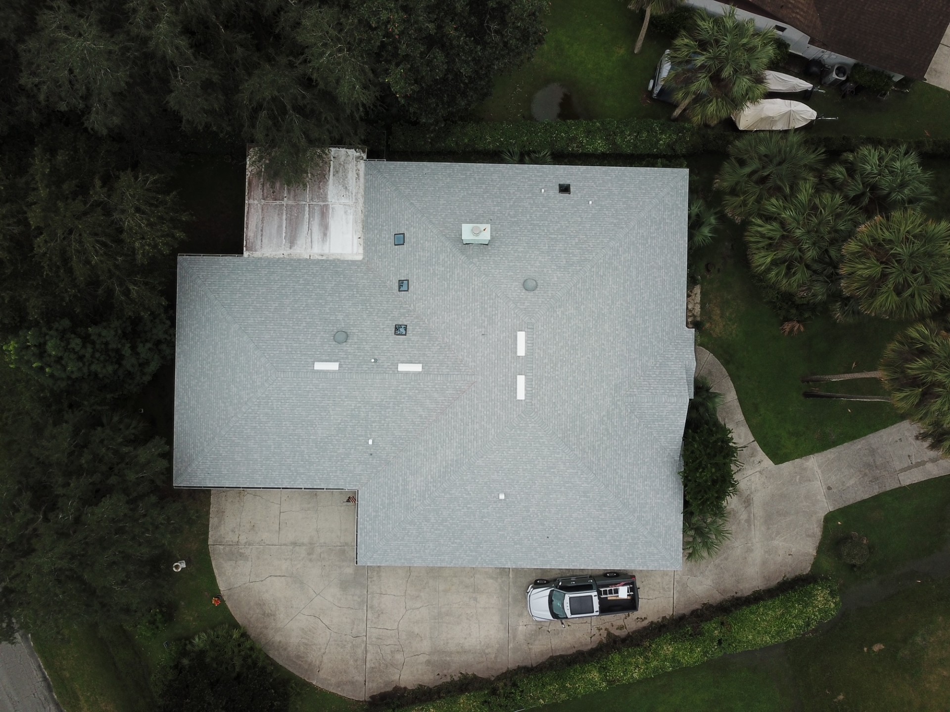 Completed roofing project